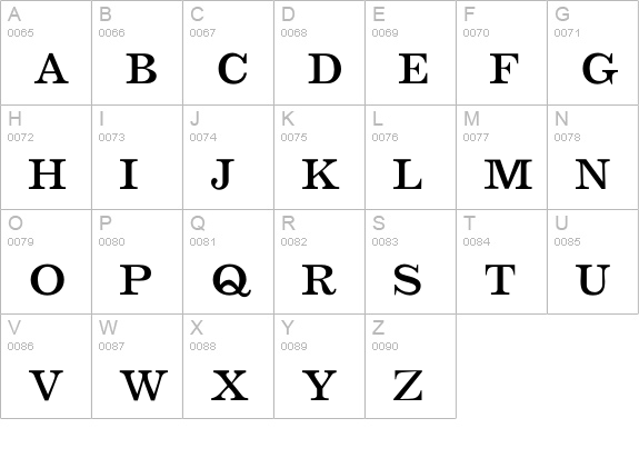 Barbera-Thin uppercase A-Z preview