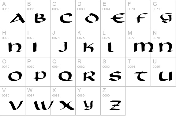 BarbourSCapsSSK uppercase A-Z preview