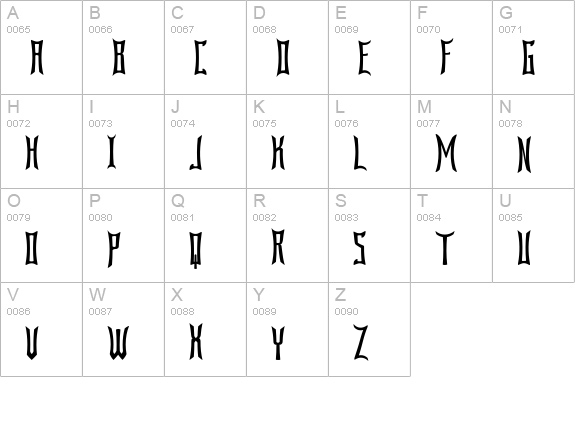 Bardour uppercase A-Z preview