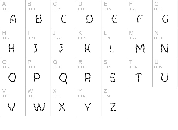 Barefoot uppercase A-Z preview
