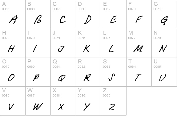 Barguzin uppercase A-Z preview