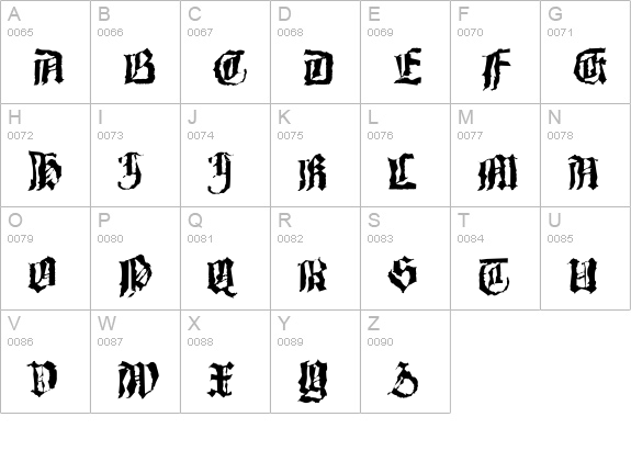 Barlos-Random uppercase A-Z preview
