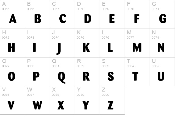 Barmeno BQ Extra Bold uppercase A-Z preview