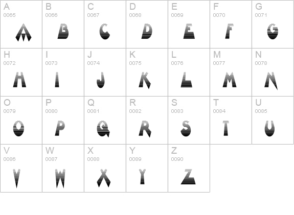 Barnroof uppercase A-Z preview