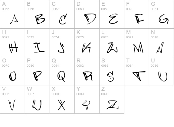 Barrakuda'z FontZamba uppercase A-Z preview