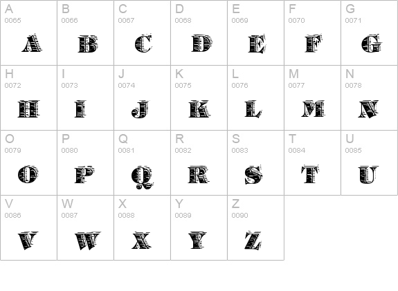 Barrelhouse All Caps uppercase A-Z preview