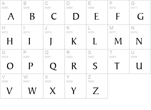 Barrett Normal uppercase A-Z preview