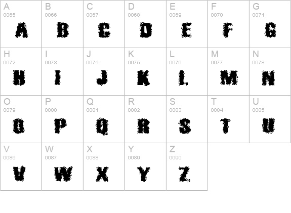 Barricades uppercase A-Z preview