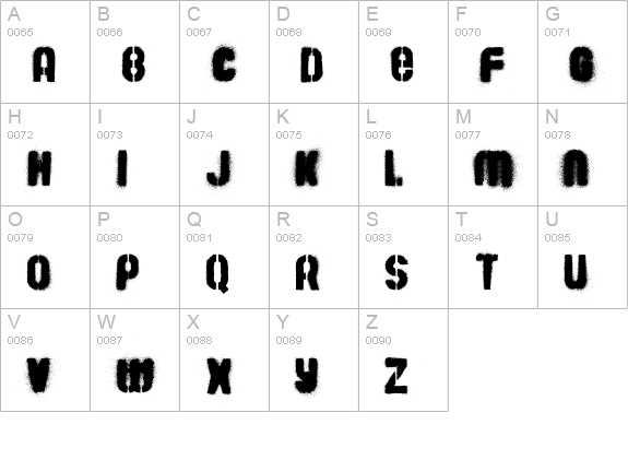 Barrio 30 uppercase A-Z preview