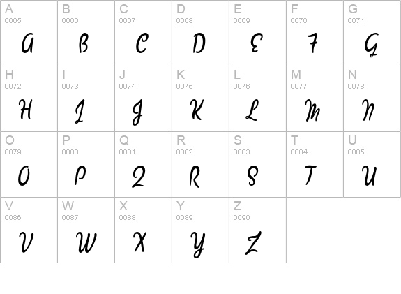 Barrista-Regular uppercase A-Z preview