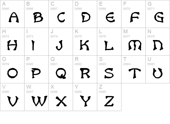 Bart Heavy Bold uppercase A-Z preview
