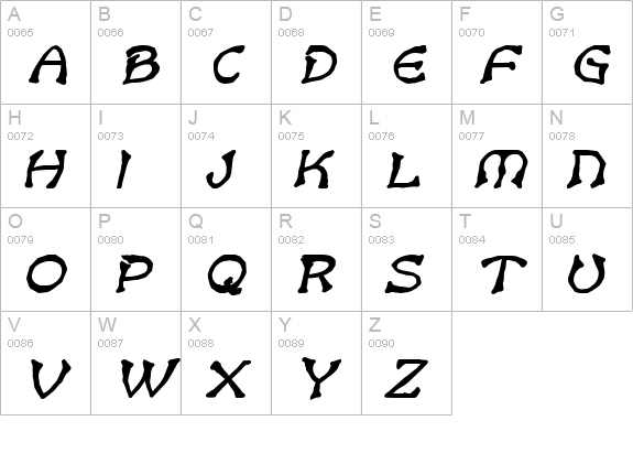 Bart Heavy BoldItalic uppercase A-Z preview