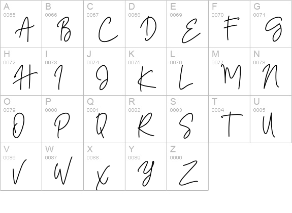 Barthilda uppercase A-Z preview
