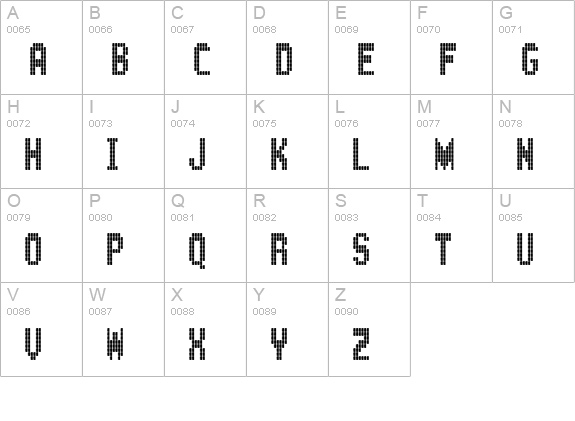BartonBus uppercase A-Z preview