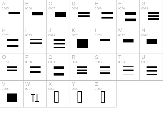 BartonLine uppercase A-Z preview