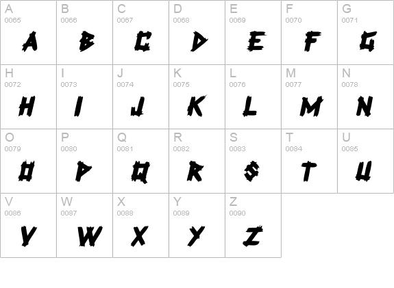 BarwoodSCapsSSK BoldItalic uppercase A-Z preview