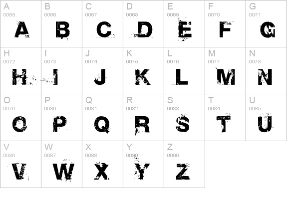 Base 02 uppercase A-Z preview