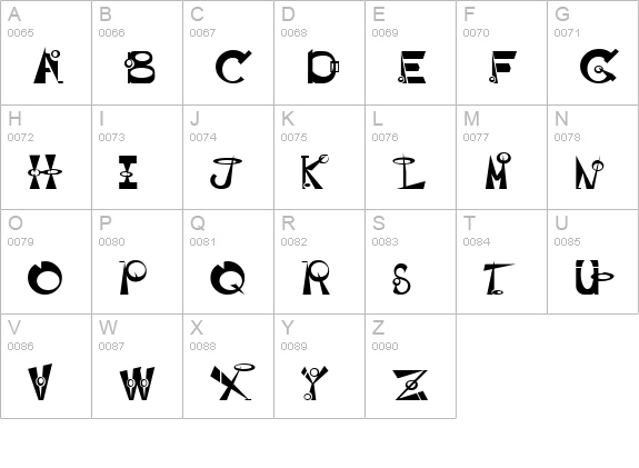 BASEHEAD uppercase A-Z preview