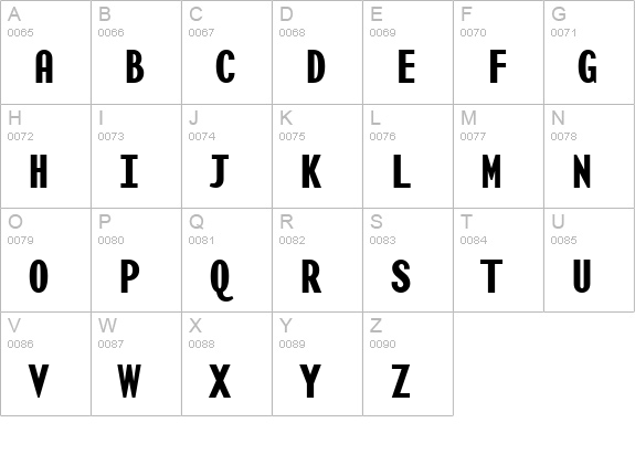 BaseMonoNarrowBold Bold uppercase A-Z preview
