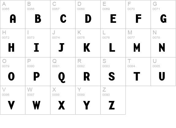 BaseMonoWideBold uppercase A-Z preview