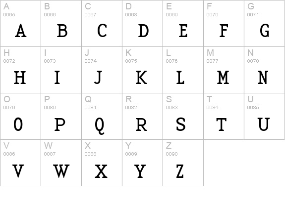 BaseTwelveSerif uppercase A-Z preview