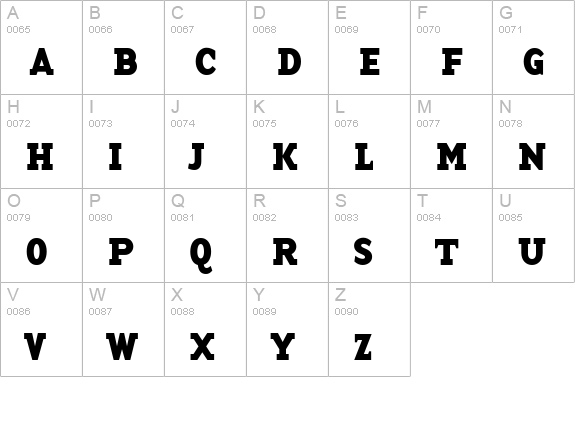 BaseTwelveSerifB uppercase A-Z preview