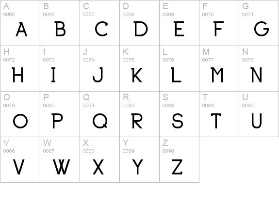 Basically Serif_FREE-version uppercase A-Z preview