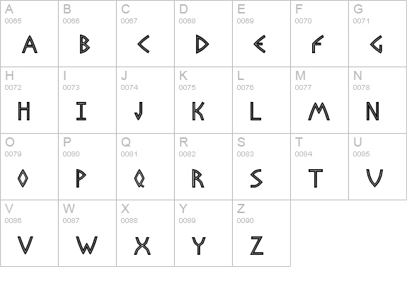 Basileus uppercase A-Z preview