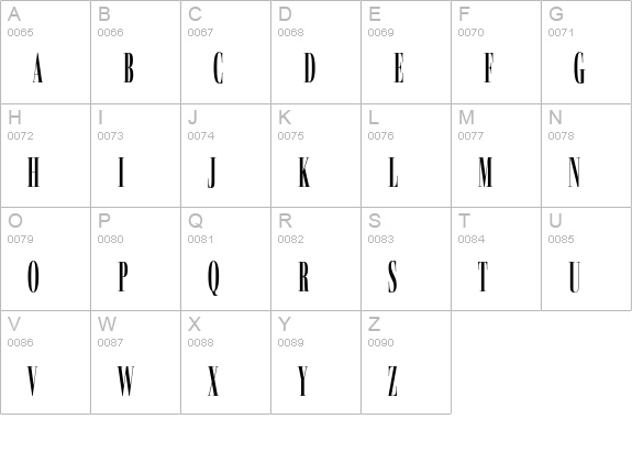 Basilia Compress D Medium uppercase A-Z preview