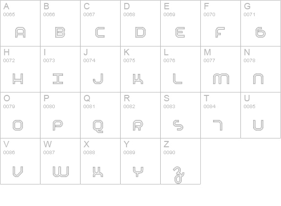 Basis-DoubleOutline uppercase A-Z preview