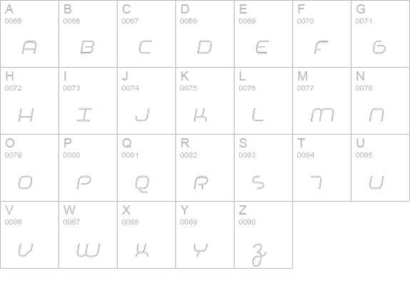 Basis-ObliqueOutline uppercase A-Z preview