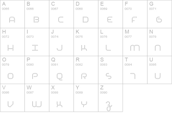 Basis-Outline uppercase A-Z preview