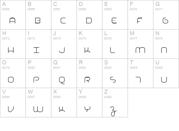 Basis-Regular uppercase A-Z preview