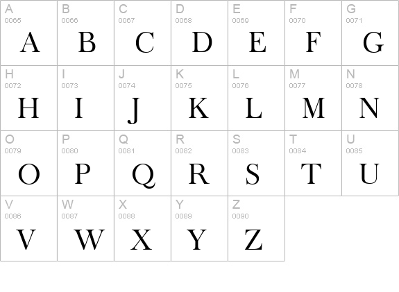 BaskerOldSerial-Regular uppercase A-Z preview
