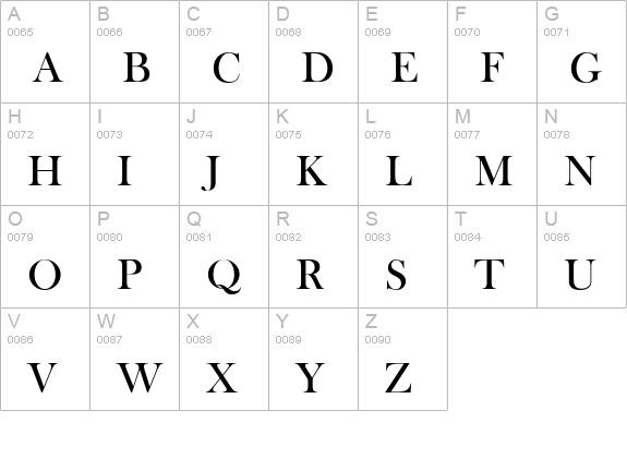 Baskerville-Old-Face-Caps-Regular uppercase A-Z preview