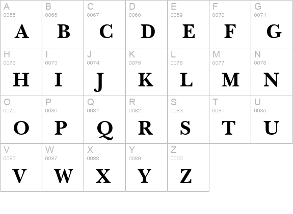 Baskerville Small Caps SSi Bold Small Caps  uppercase A-Z preview