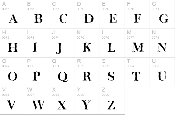 BaskervilleRandom-Bold uppercase A-Z preview