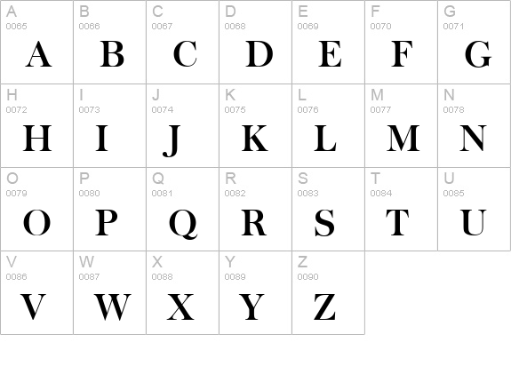 BaskervilleSerial-Bold uppercase A-Z preview