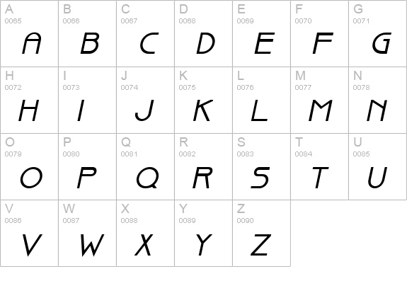 Basque Bold Italic uppercase A-Z preview