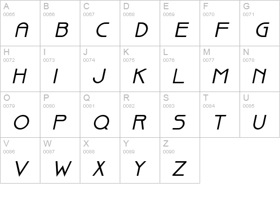 Basque BoldItalic uppercase A-Z preview