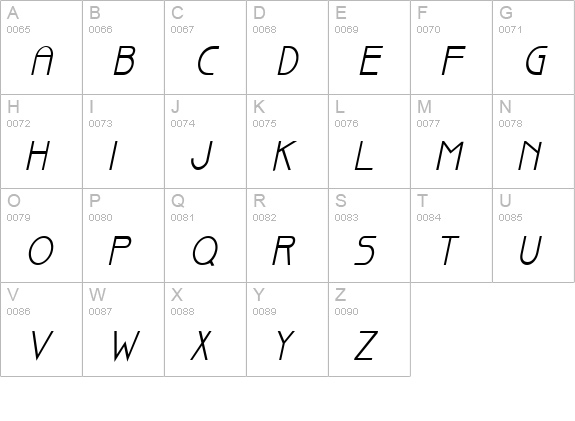 Basque-Condensed Bold Italic uppercase A-Z preview