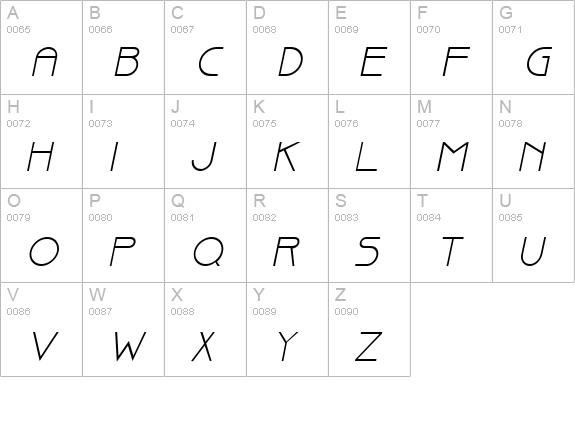 Basque Italic uppercase A-Z preview