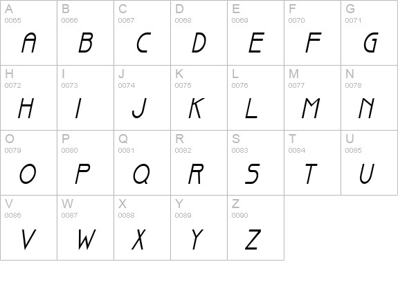 Basque Thin BoldItalic uppercase A-Z preview