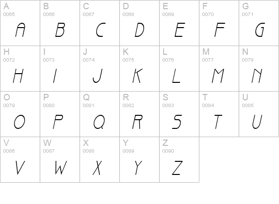 Basque Thin Italic uppercase A-Z preview