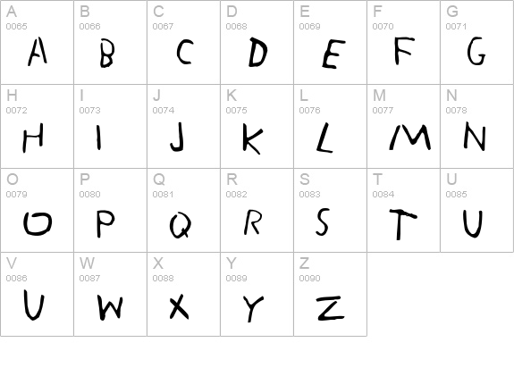 Basquiat uppercase A-Z preview