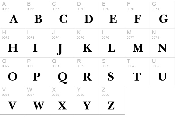 Basset fed uppercase A-Z preview