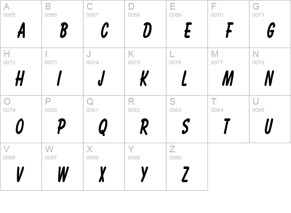 Bassett Thin Bold uppercase A-Z preview