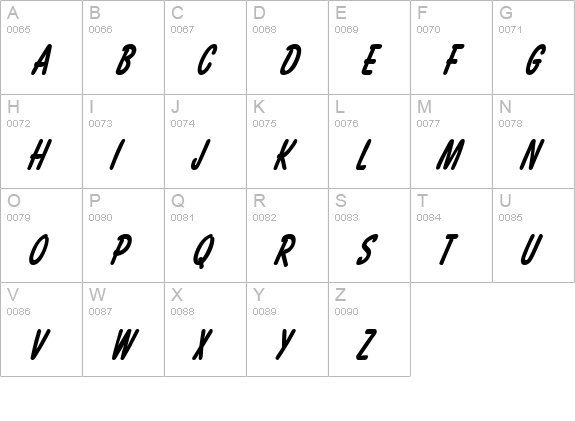 Bassett Thin BoldItalic uppercase A-Z preview