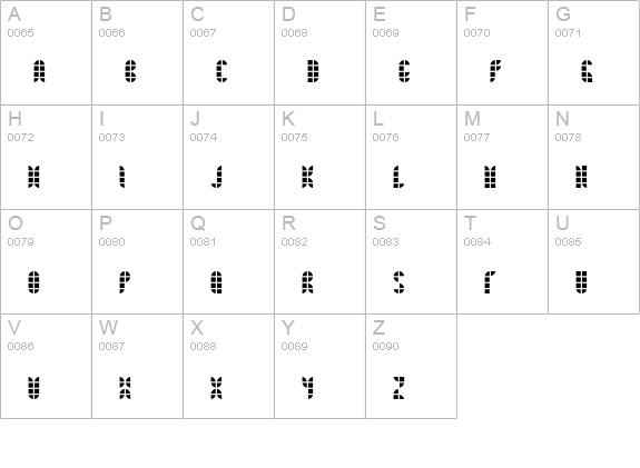 Bath Light uppercase A-Z preview