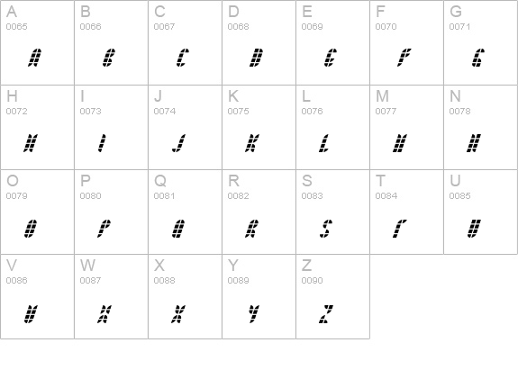 Bath LightItalic uppercase A-Z preview